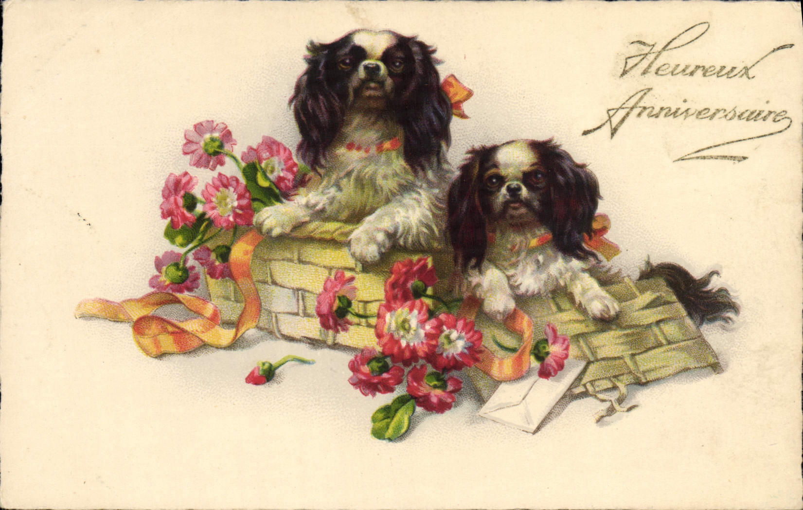 CPA Fantaisie Chien chiens 