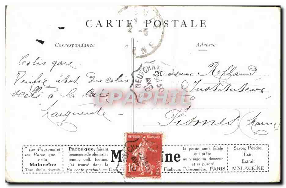 Tarjeta postal antigua Fantasía Propuesta de pesaje Mujeres — Reverso