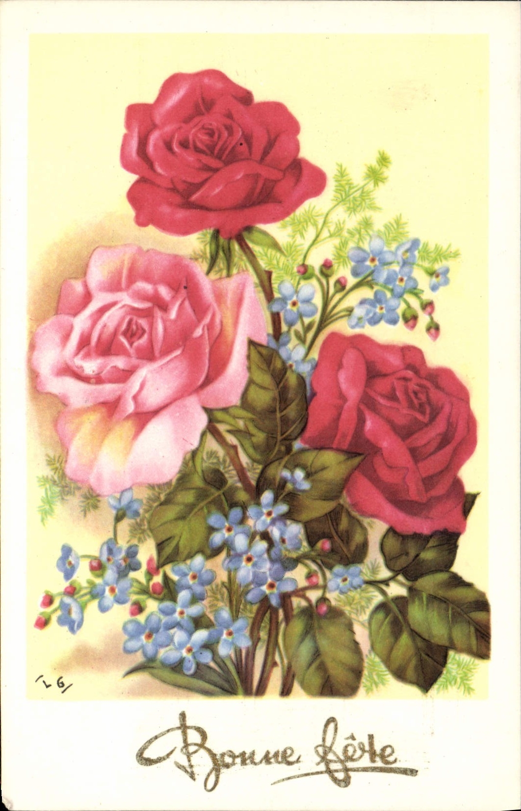 CPA Fantaisie Fleurs