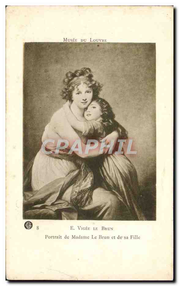 CPA Paris Musee du Louvre Vigee Le Brun Portrait de Madame Le Brun et de sa fille