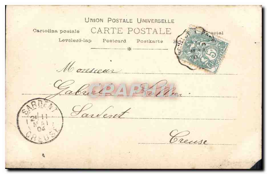 Tarjeta postal antigua Fantasía Mujer Chavita Opera Comique — Reverso