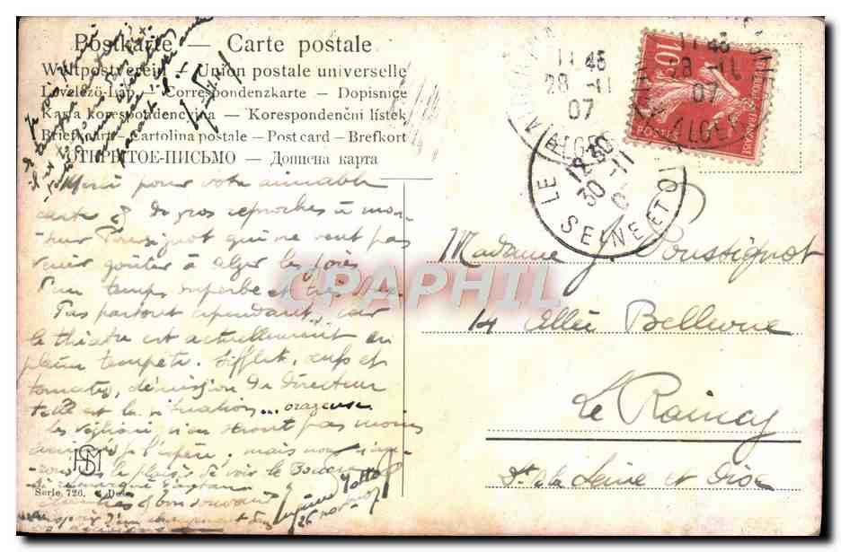 CPA Fantaisie Bateau de peche  — Verso