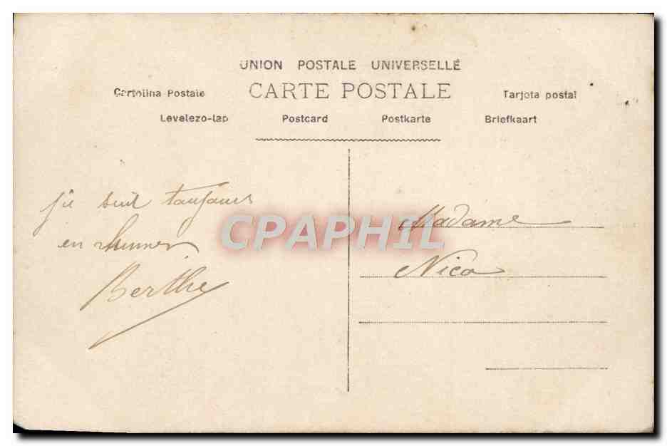Famille en jardin — scène de cueillette — Stebbing Phot. n°1001 — Achterkant
