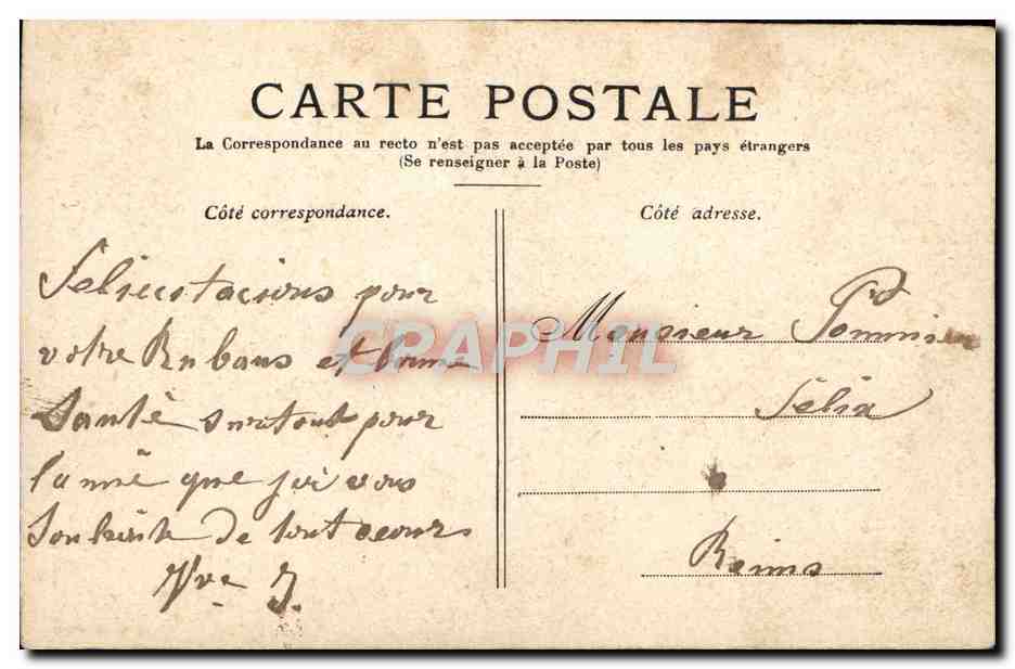 CPA Fantaisie Femme — Verso
