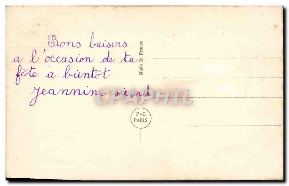 CPA Fantaisie Enfant — Rückseite