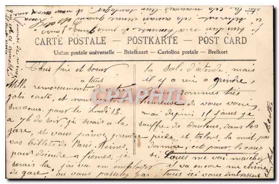 CPA Fantaisie Enfant — Rückseite