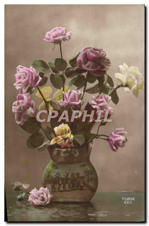 CPA Fantaisie Fleurs