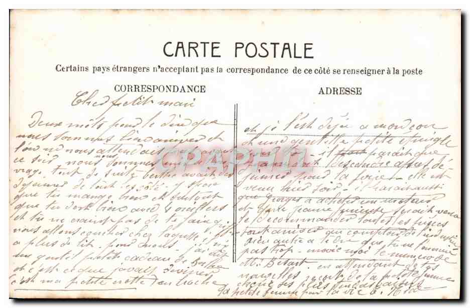 CPA Fantaisie Femme  — Rückseite