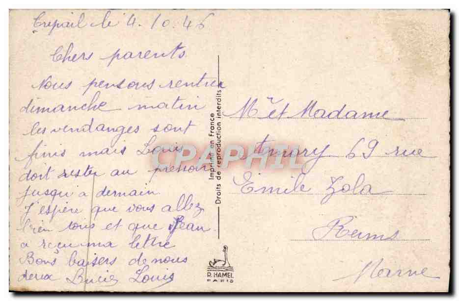 CPA Fantaisie Enfants SNCF Train Gougeon — Rückseite