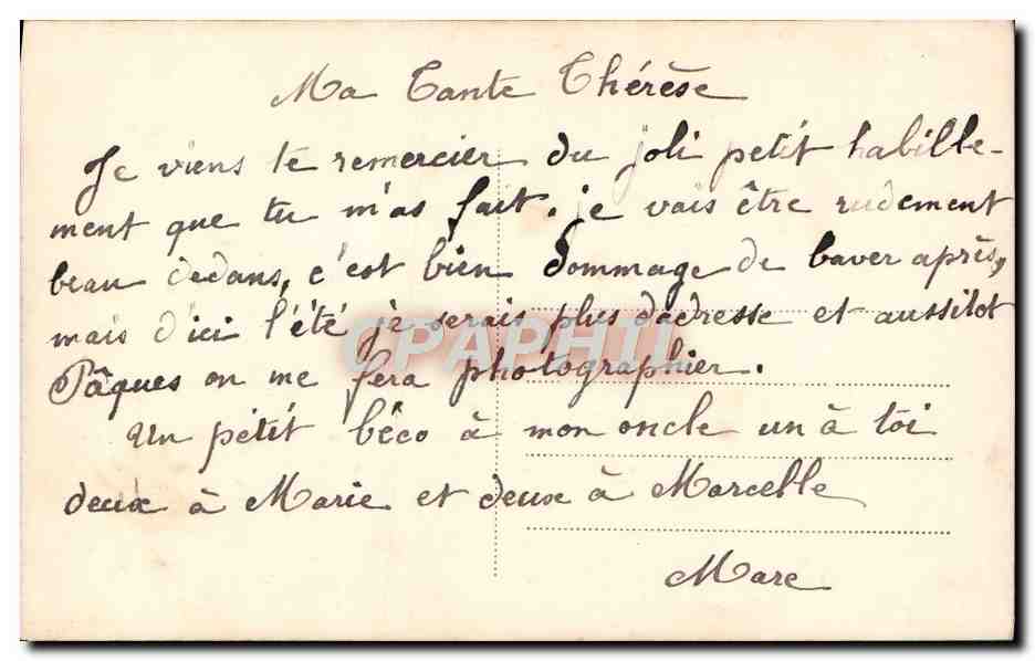 CPA Fantaisie Enfant — Rückseite