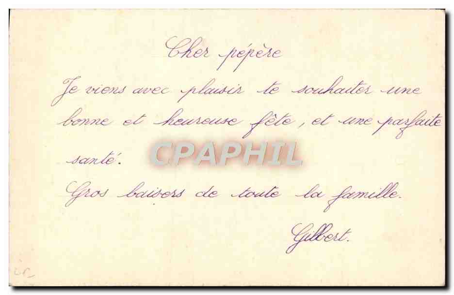 CPA Fantaisie Fleurs (dessin a la main) — Back