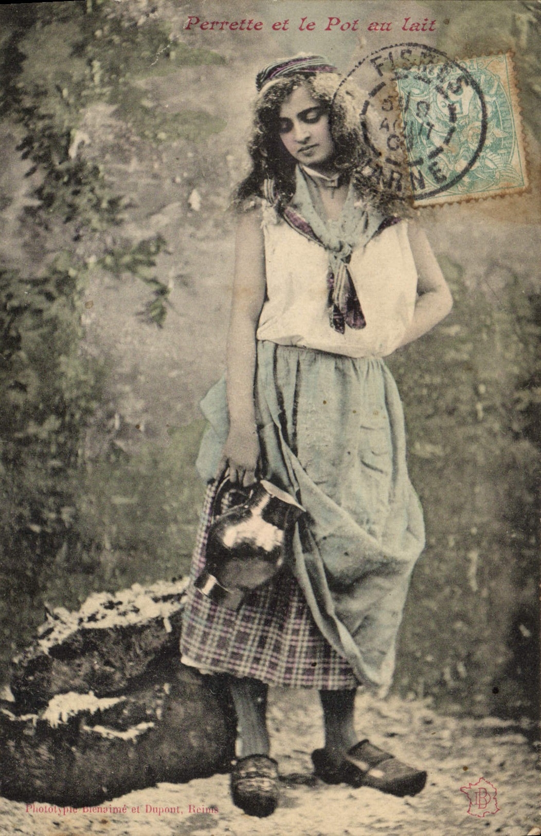 Perrette et le Pot au lait — Phototypie Bienaimé et Dupont, Reims