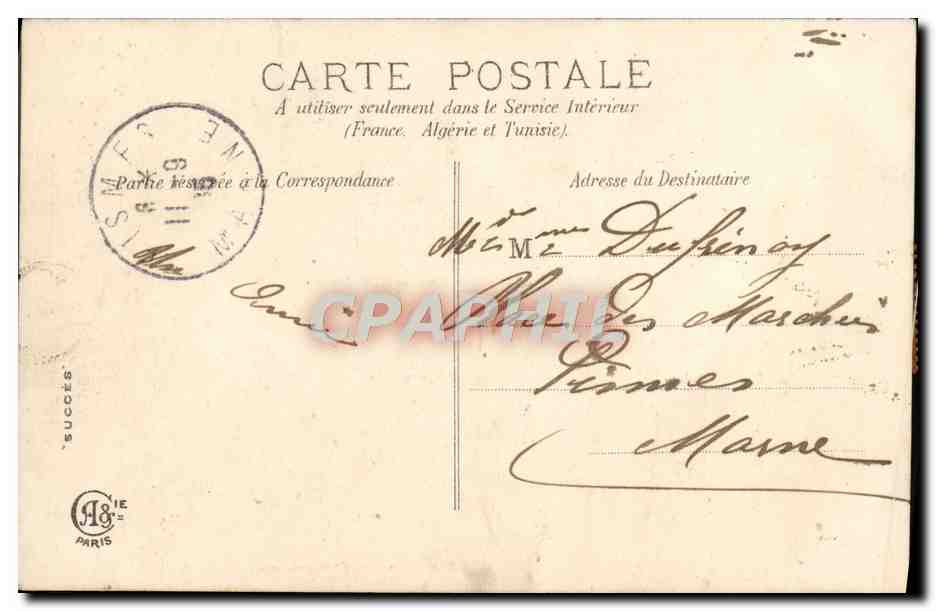 CPA Fantaisie Femme  — Rückseite