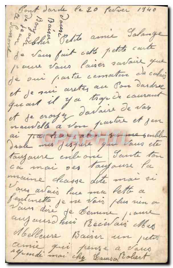 CPA Fantaisie Femme  — Verso