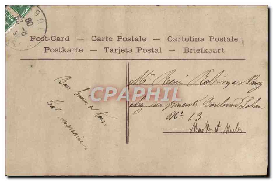 Un baiser — scène de vie — éditeur anonyme, n° 4236 — Verso