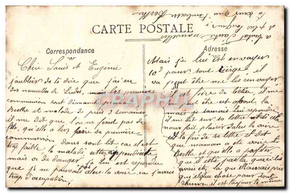 CPA Fantaisie Femme  — Verso