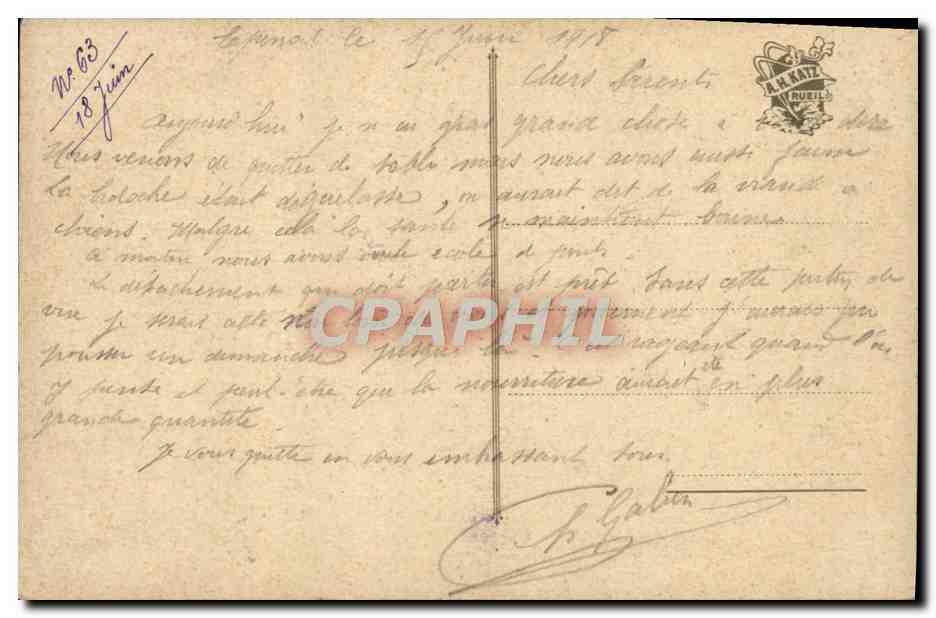 CPA Fantaisie Fleurs — Verso