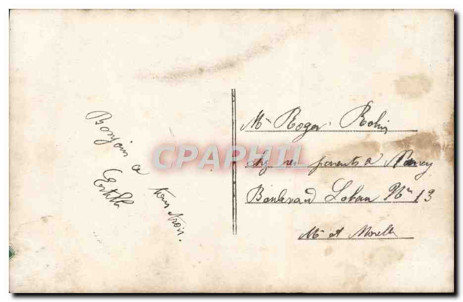 CPA Fantaisie Homme Avion — Rückseite