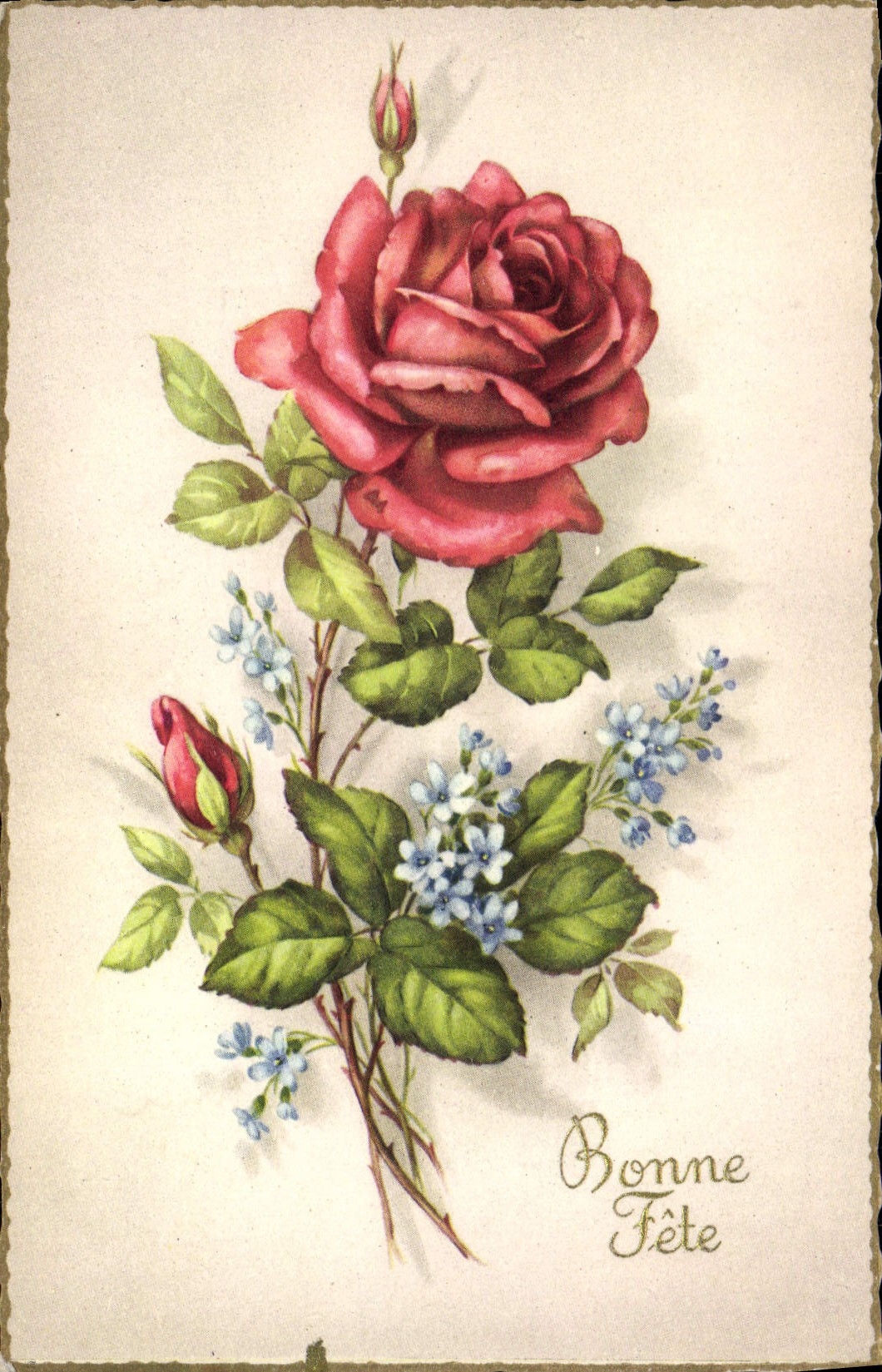 CPA Fantaisie Fleur
