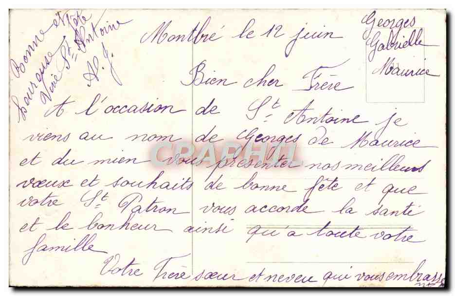 CPA Fantaisie Fleurs — Verso