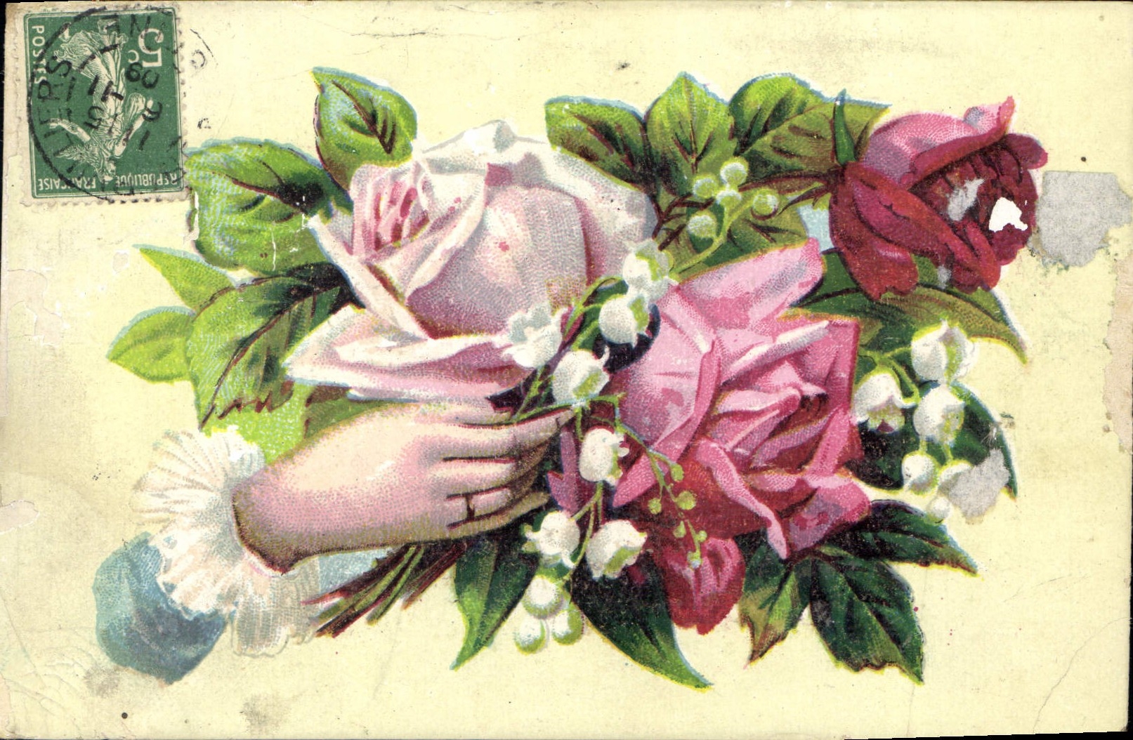 CPA Fantaisie Fleur