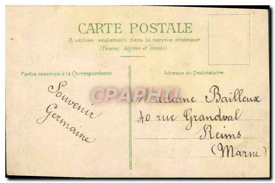 CPA Fantaisie Fleur — Verso