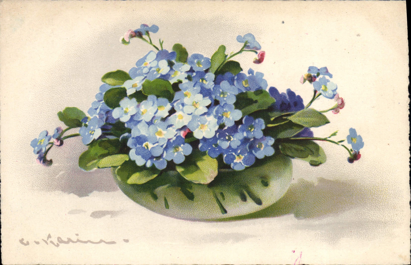 CPA Fantaisie Fleurs