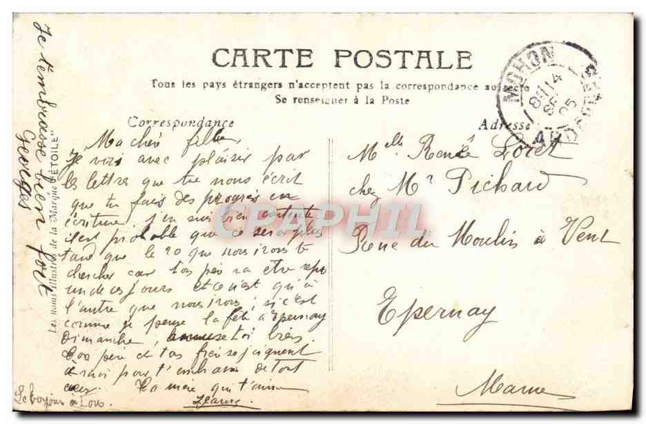 CPA Fantaisie Femme Prenom Renee — Rückseite