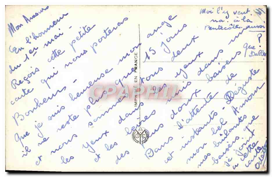 CPA Fantaisie Femme  — Verso
