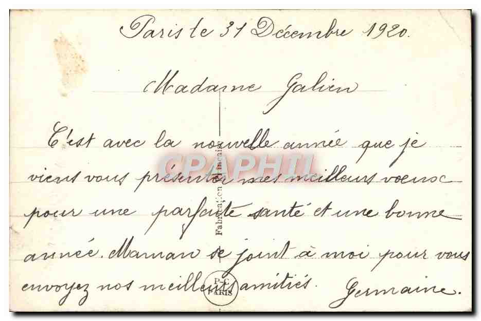 CPA Fantaisie Fleurs — Verso