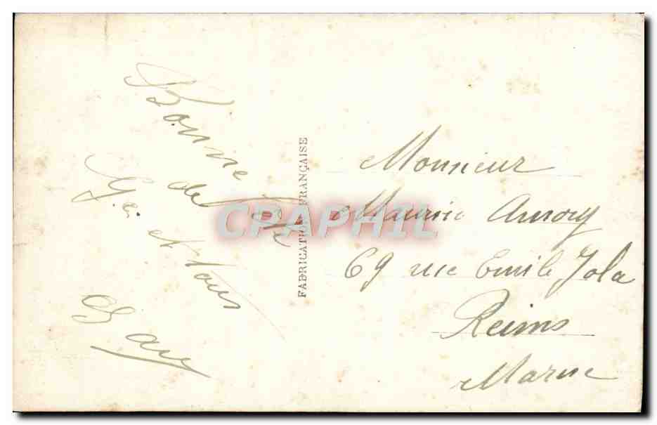 CPA Fantaisie Fleurs Fer a cheval — Verso