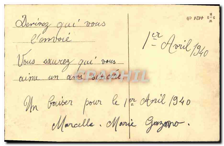 CPA Fantaisie Fleurs Muguet — Verso