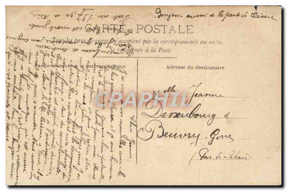 CPA Fantaisie Femme  — Verso