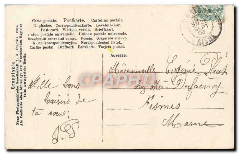 CPA Fantaisie Femmes  — Rückseite
