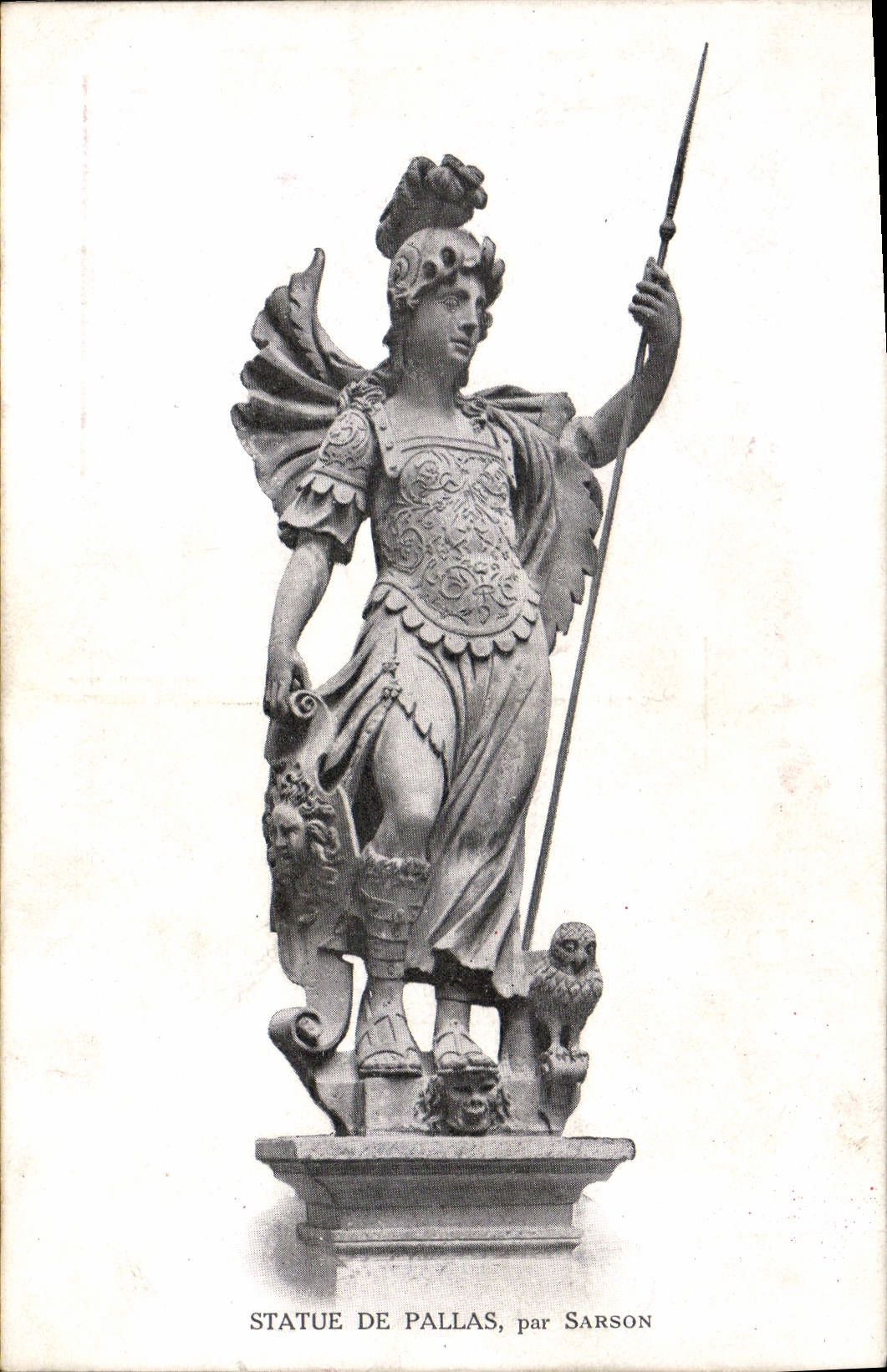 Statue von Pallas, von Sarson — Verlag CPAPHIL, Seriennummer nicht sichtbar