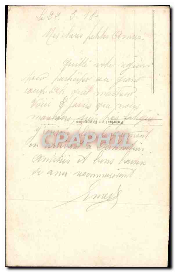 CPA Fantaisie Fleurs  — Verso
