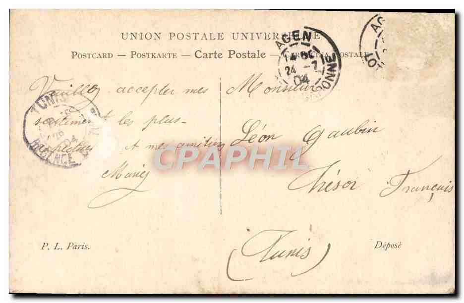 CPA Fantaisie Femme  — Rückseite