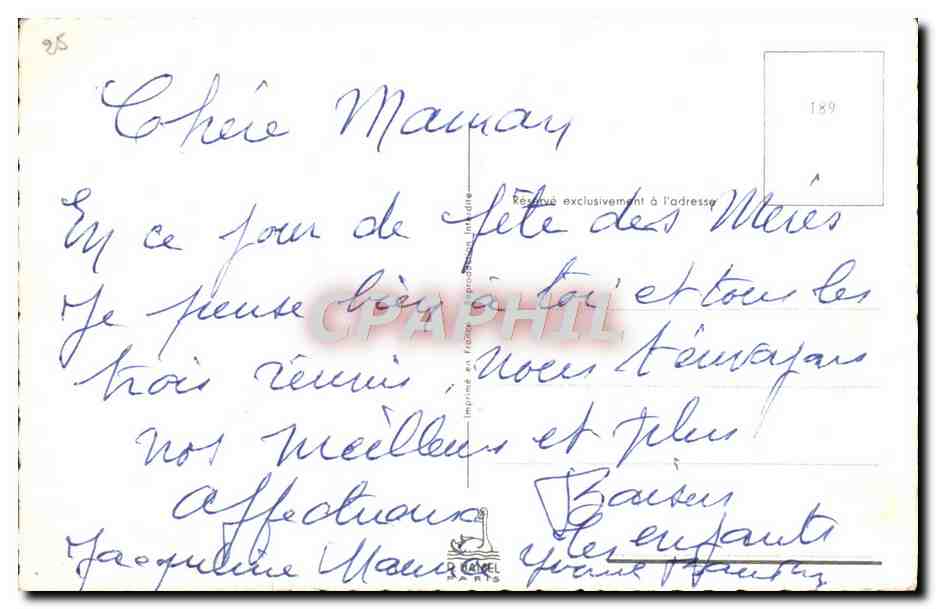 CPA Fantaisie Fleurs — Verso
