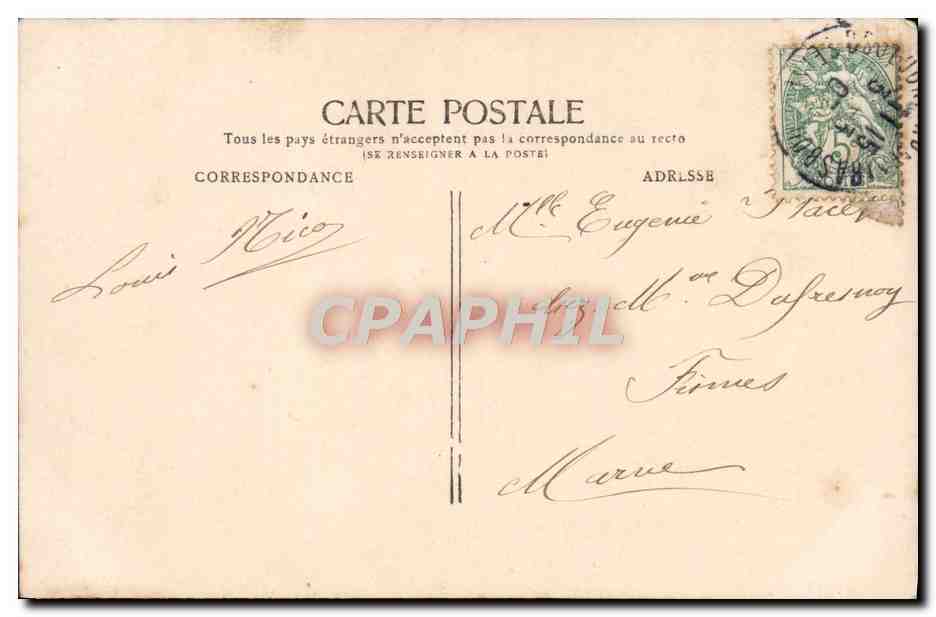 CPA Fantaisie Homme  — Rückseite