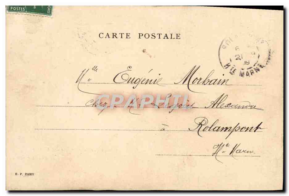 CPA Fantaisie Enfant Chasse aux papillons  — Verso