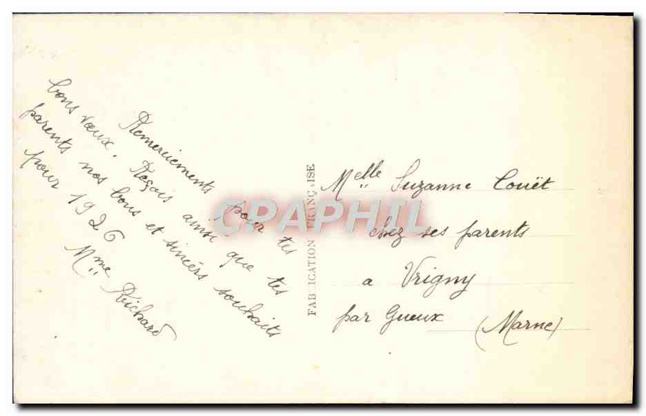 CPA Fantaisie Souvenir Hirondelle — Back