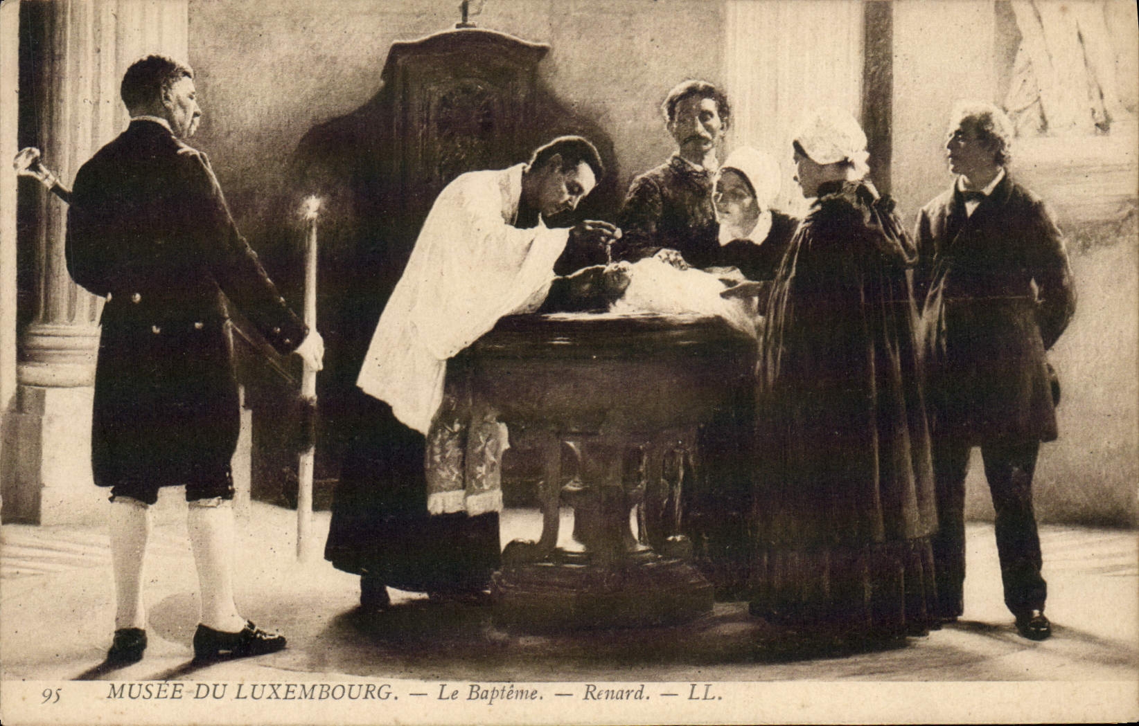 CPA Paris Musee du Luxembourg Le bapteme Renard