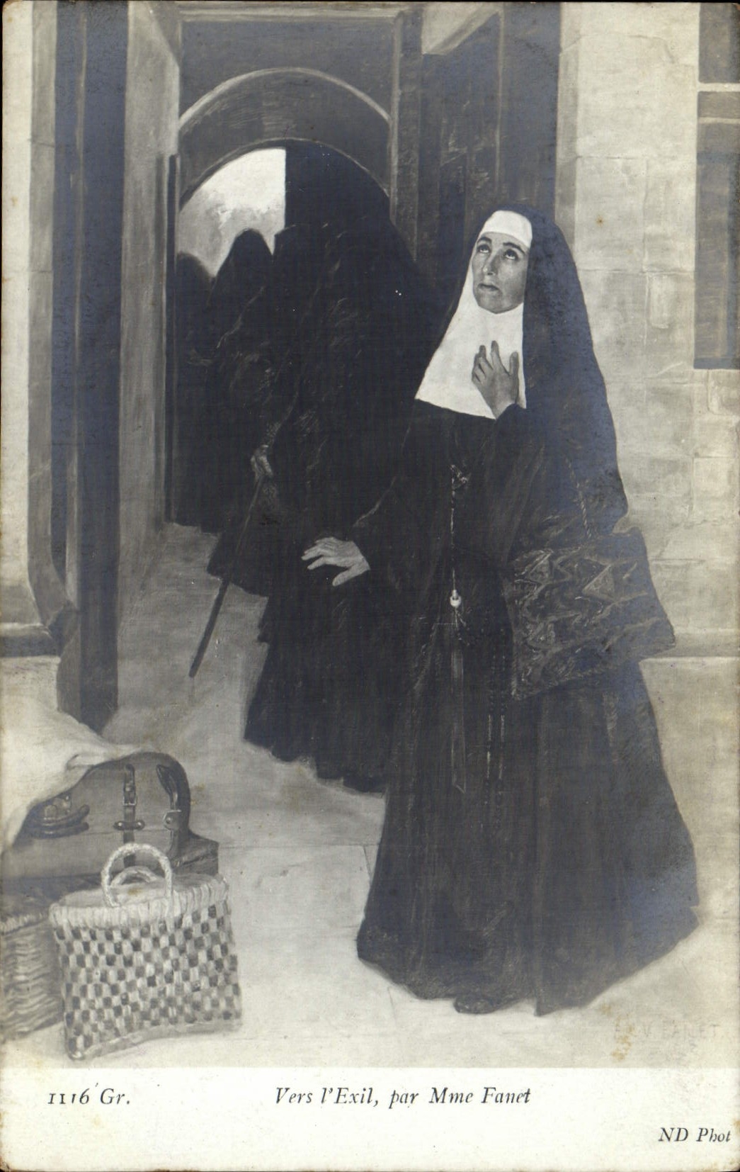 CPA Religieuse Vers l'exil par Mme Fanet