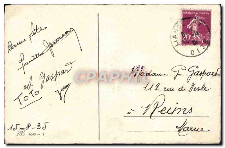 CPA Fantaisie Fleurs Trefles — Verso