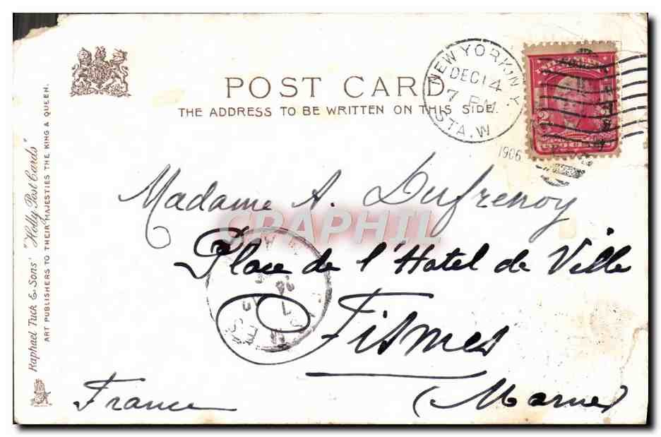 CPA Fantaisie Houx — Verso