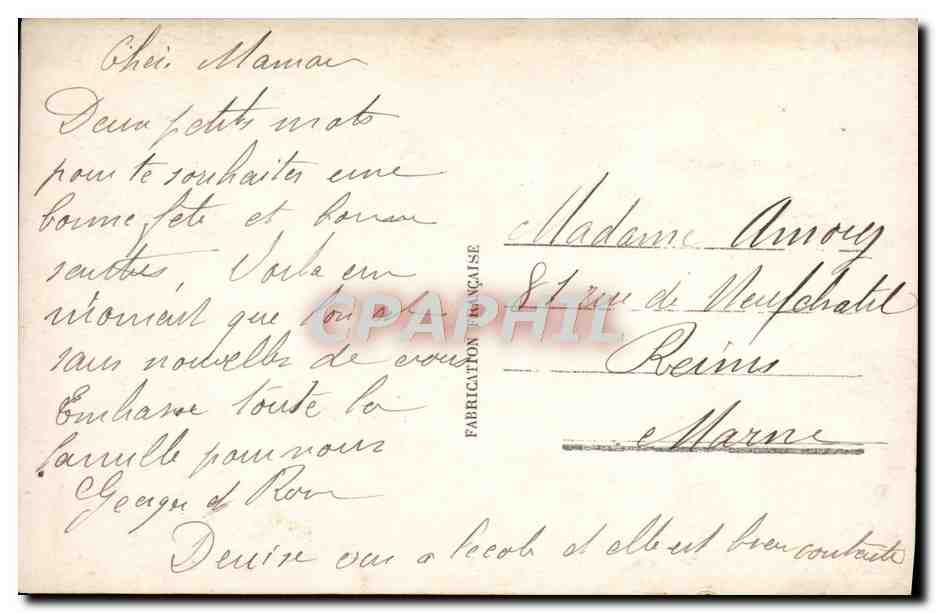 CPA Fantaisie Fleurs — Verso