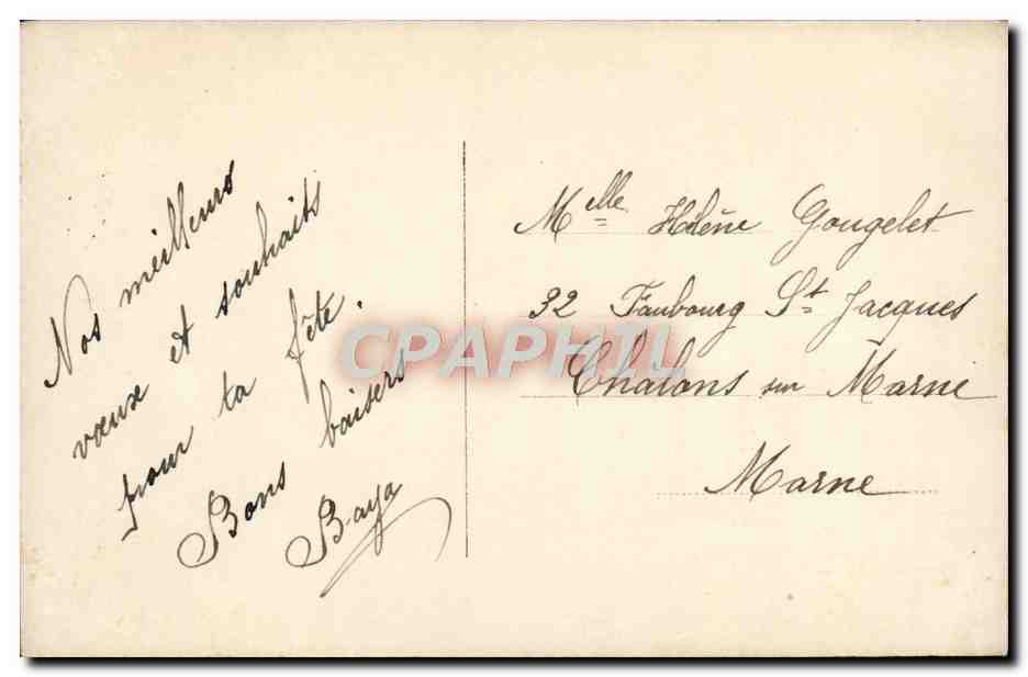 CPA Fantaisie Femme  — Verso
