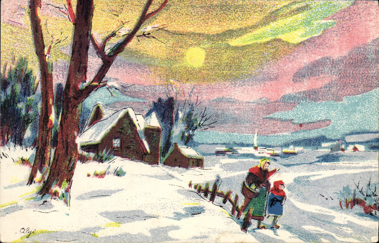 CPA Fantaisie Paysage