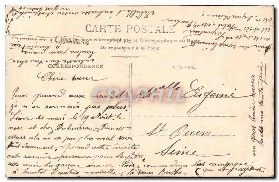 CPA Fantaisie Enfant — Verso