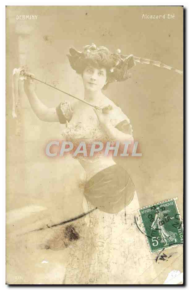 Tarjeta postal antigua Fantasía Mujer Alcazard d'Ete